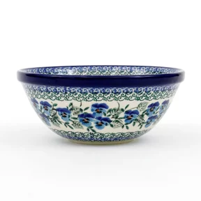 Miska ceramiczna 058 h-7,5cm <br> 2273X Kobaltowe bratki